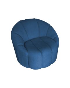 Poltrona Decorativa Luxo Safira Tecido Veludo Azul