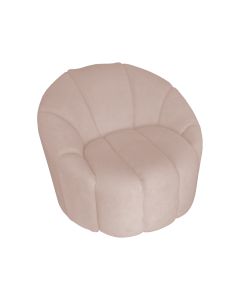 Poltrona Decorativa Luxo Safira Tecido Veludo Rose